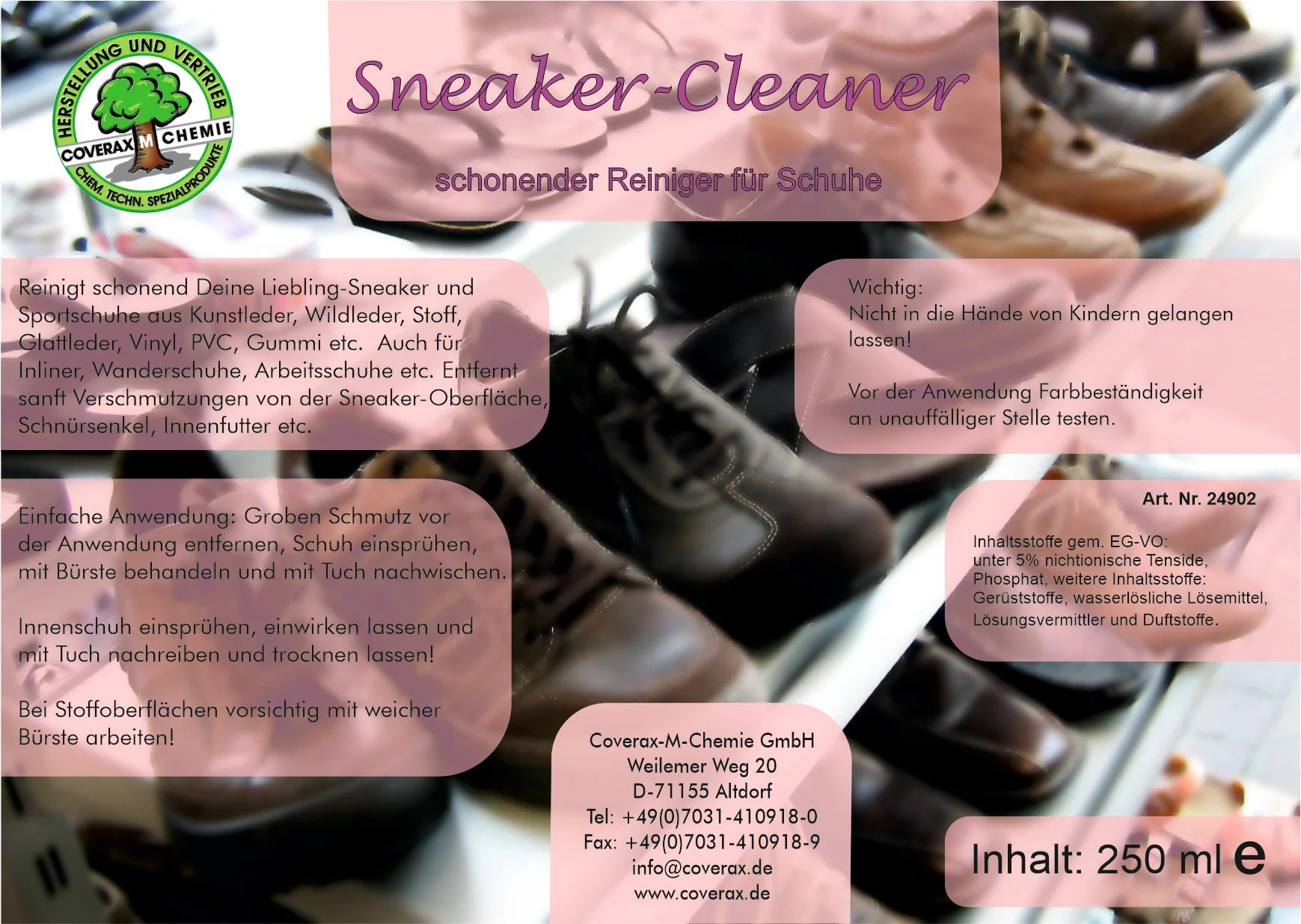 Sneaker-Cleaner - Sneaker-Reiniger 250ml Sprühflasche