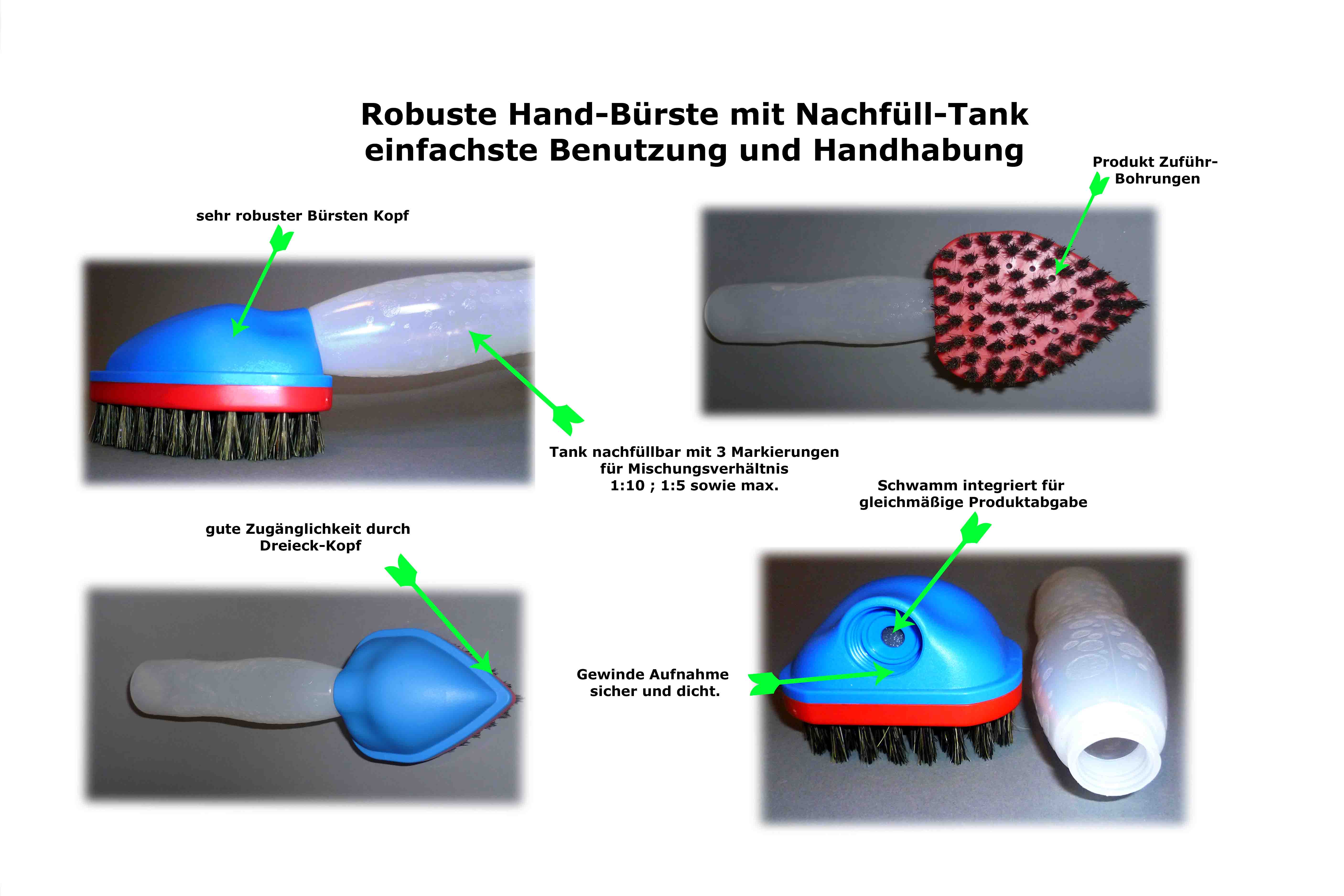 Robust carpet foam brush | Refillable