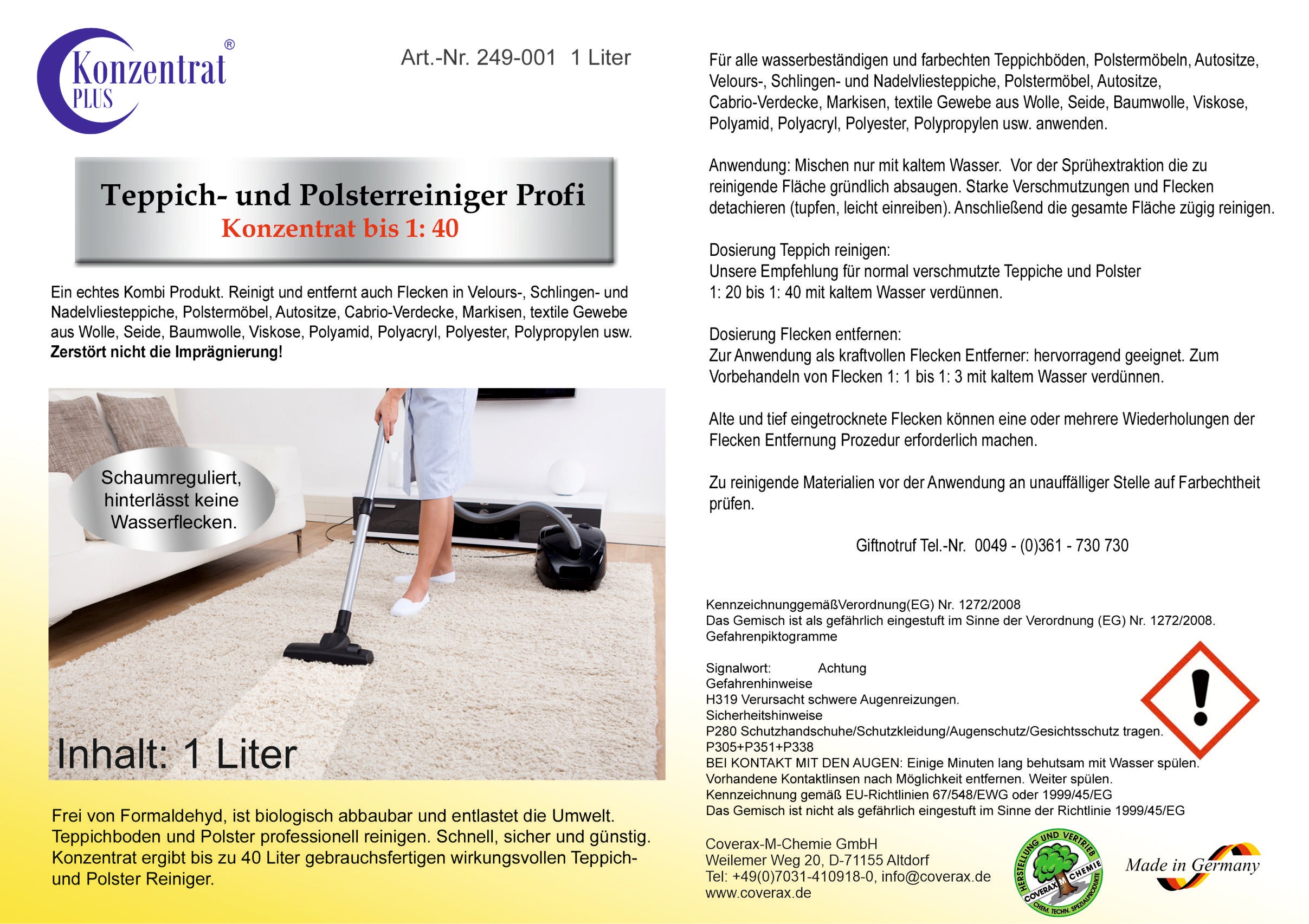 Teppich- und Polsterreiniger