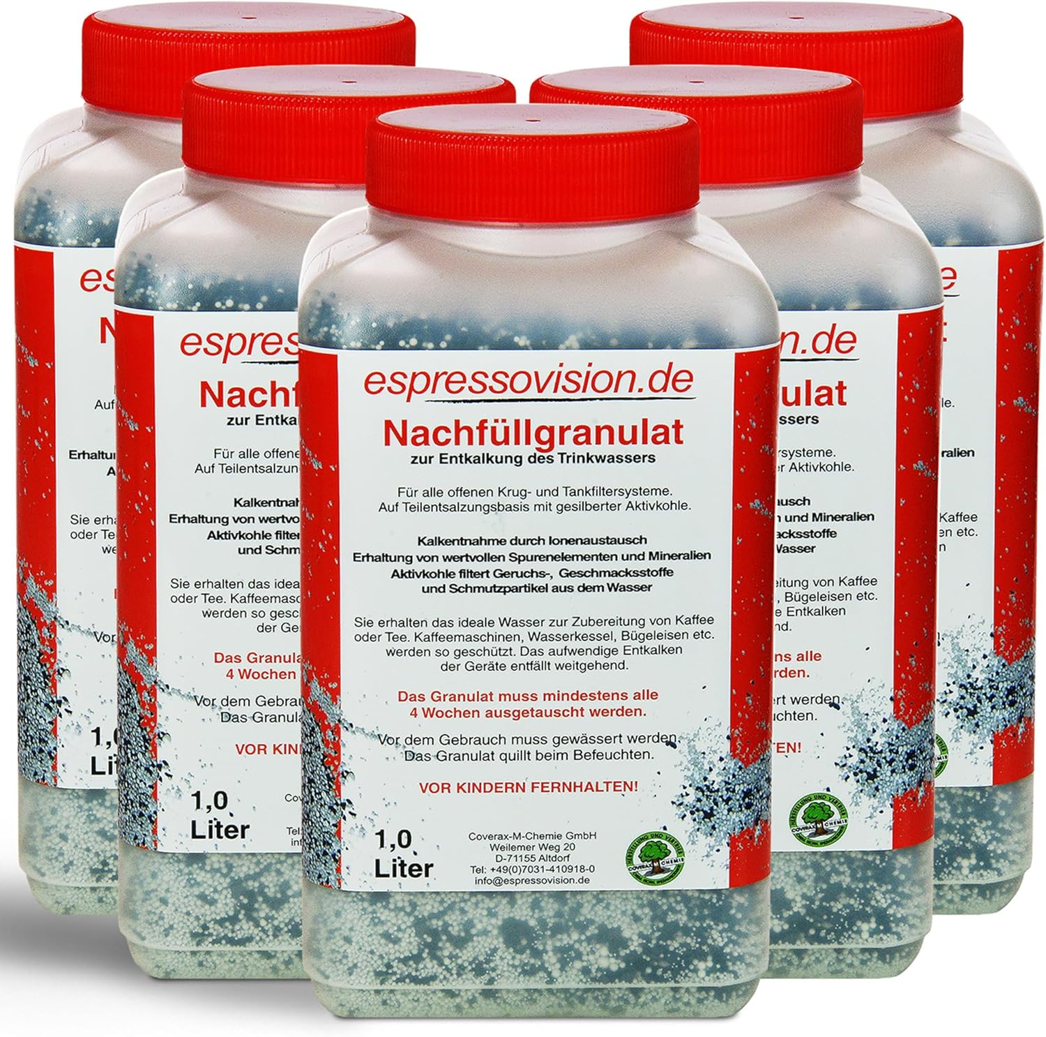 Nachfuellgranulat kaufen 5er Pack Großpackung Filtergranulat für kalkfreies Wasser Geruchsneutralisierung und Schutz