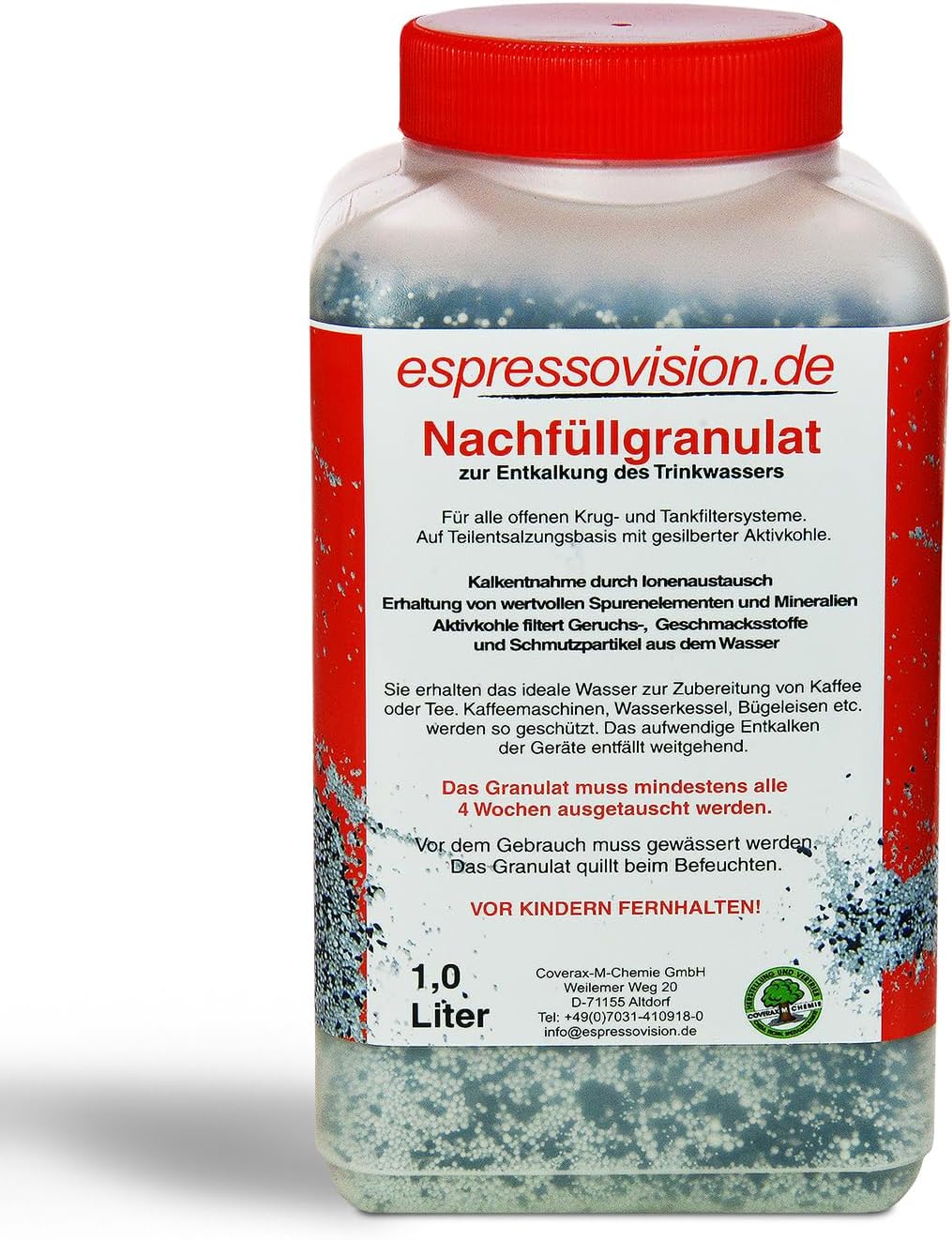 Nachfuellgranulat kaufen Einzeldose 1 Liter hochwertiges Filtergranulat für kalkfreies Wasser Kaffeemaschine Haushalt