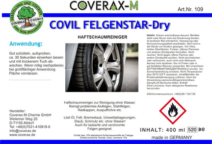 Felgenstar DRY - Trockenreiniger für Felgen 400ml Aerosol