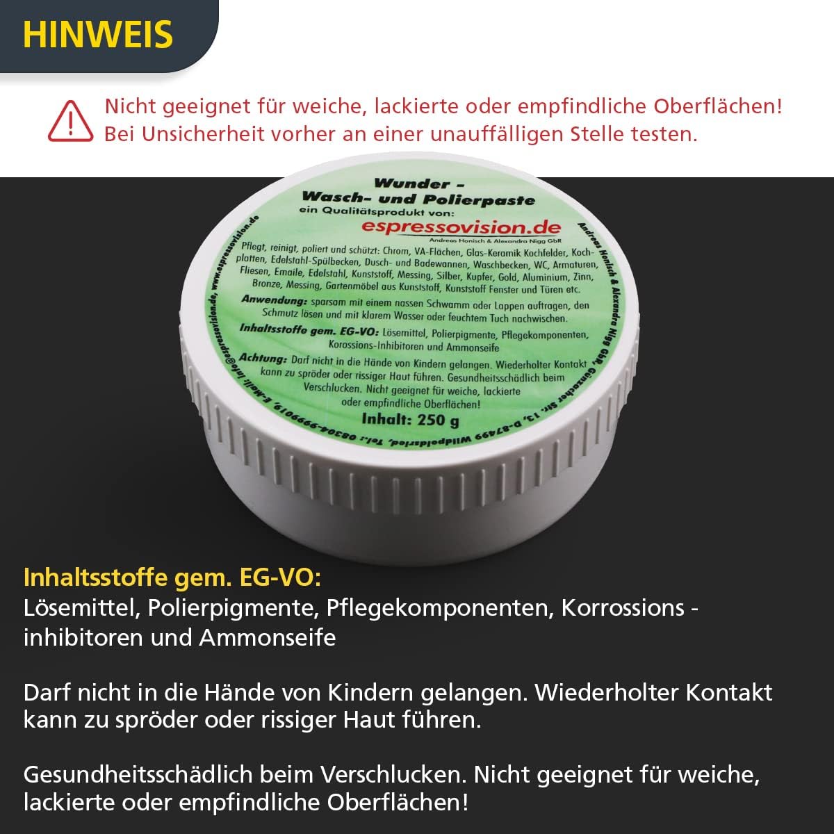 Polier- und Pflegepaste "Wunderpaste" 250g