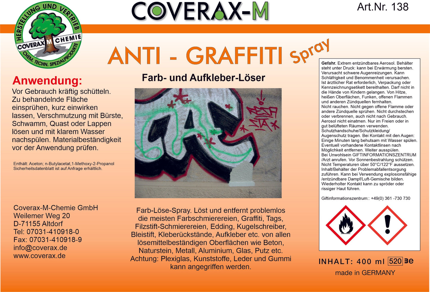ANTIGRAFFITI - SPRAY 400ml