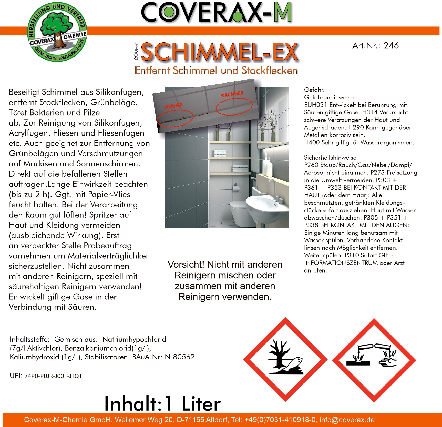 schimmel fahrradanhänger entfernen Coverax Schimmel EX – Schimmel & Stockflecken effektiv entfernen