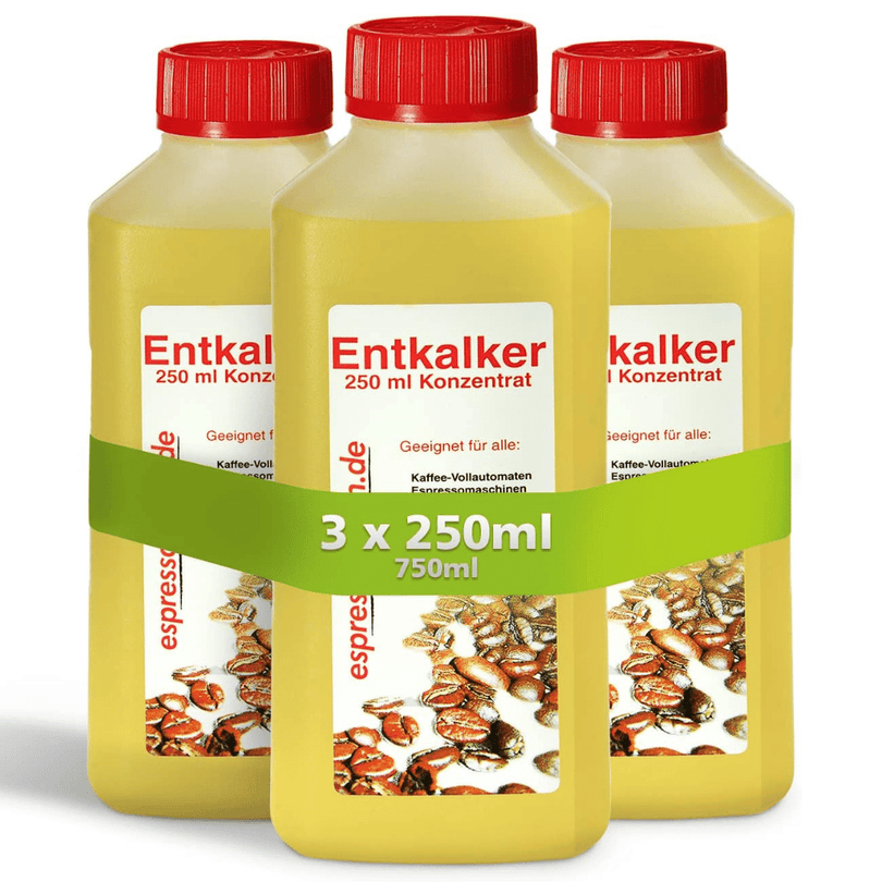 Espressovision Universal Entkalker Konzentrat 3er Pack – Kaffeegenuss – 3x 250ml Vorteilspack für die materialschonende Reinigung von Kaffeemaschinen
