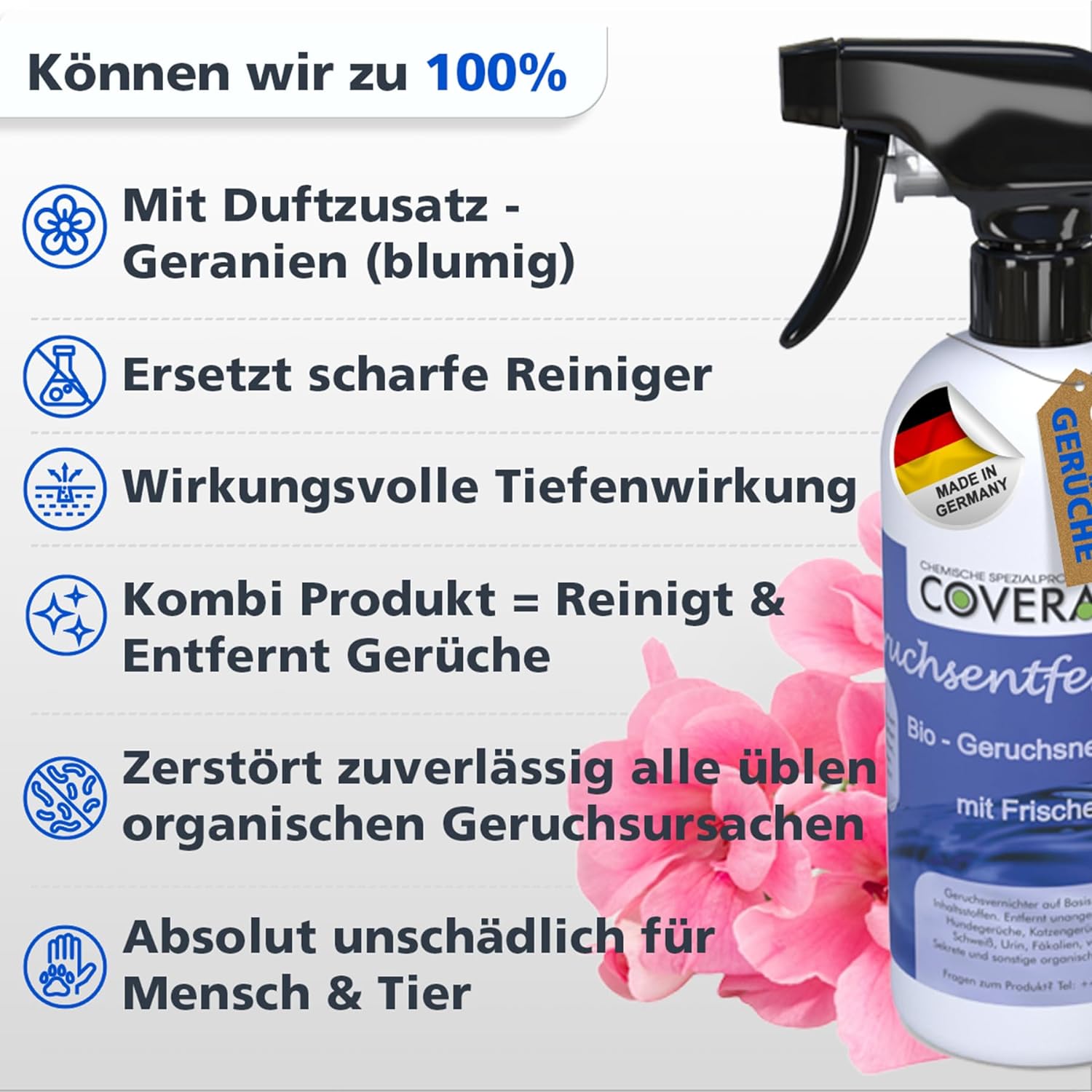 Geruchsentferner mit Frische-Duft - Bio | Sprühflasche, 500ml