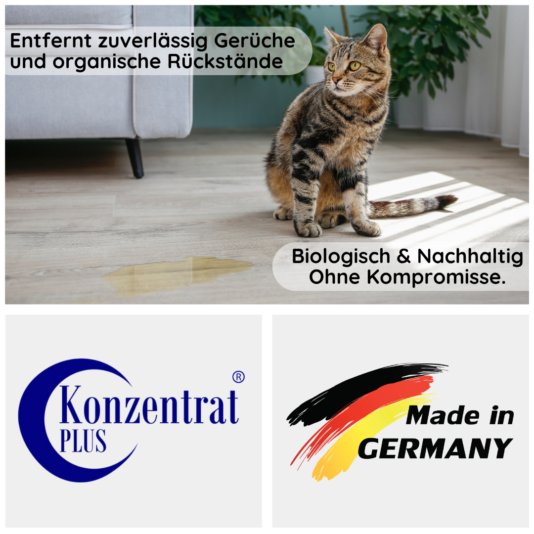 Enzymreiniger & Geruchsentferner gegen Katzengerüche (duftfrei)