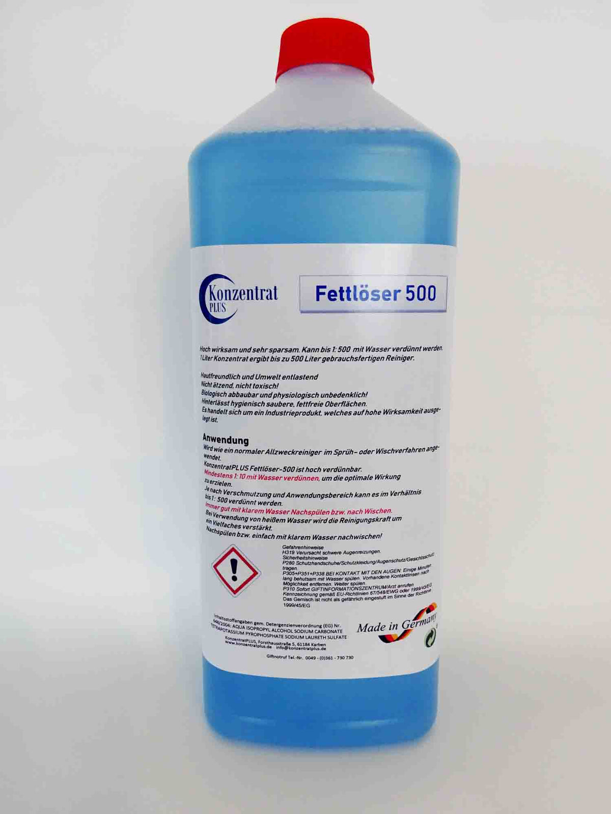 Fettlöser 500, Konzentrat