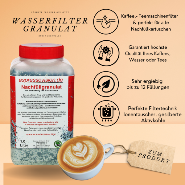 Nachfüll-Granulat für Wasserfilter, 1l Dose