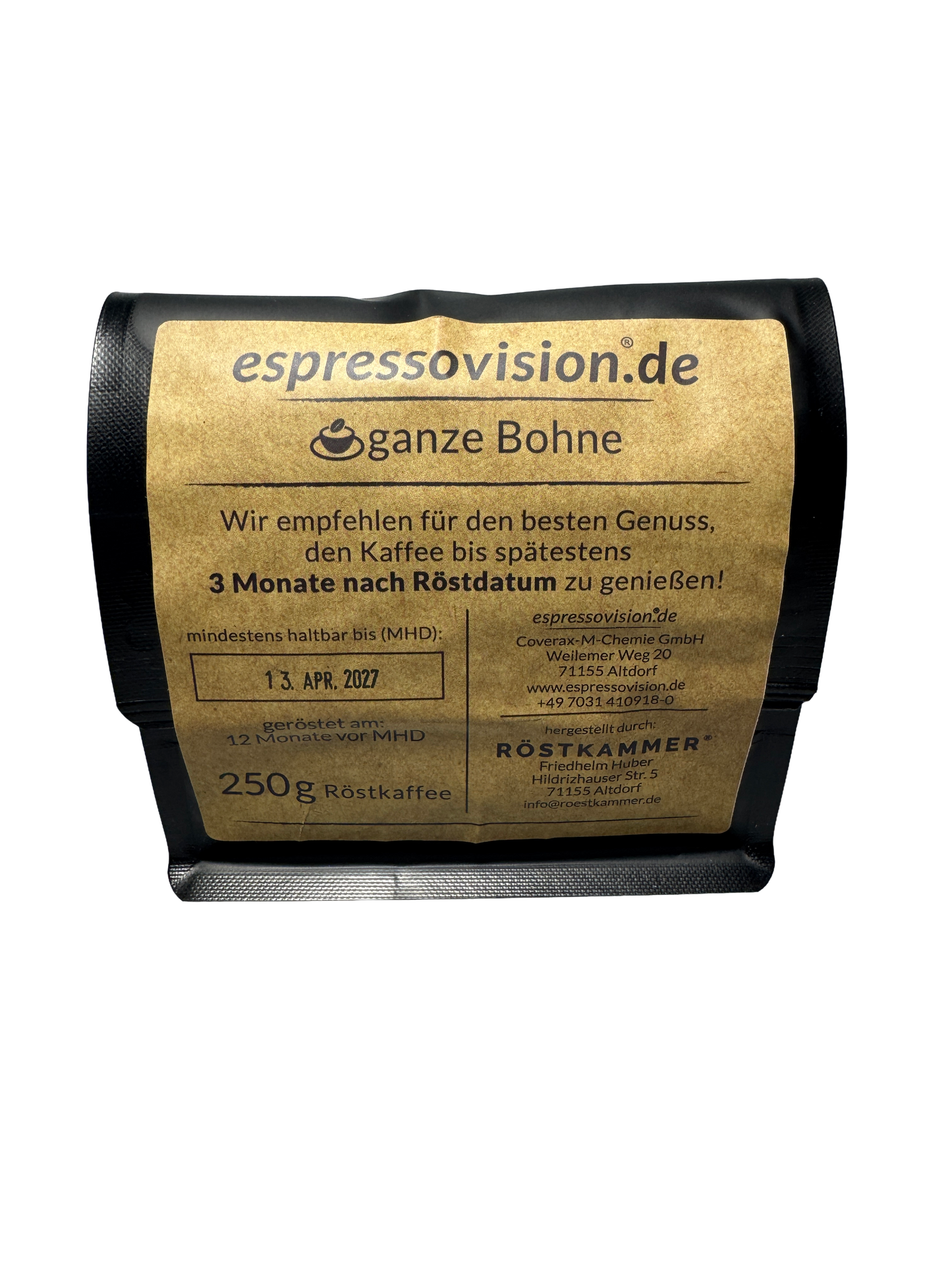 Espresso Eleganza 250 g Röstkaffee Bohnen