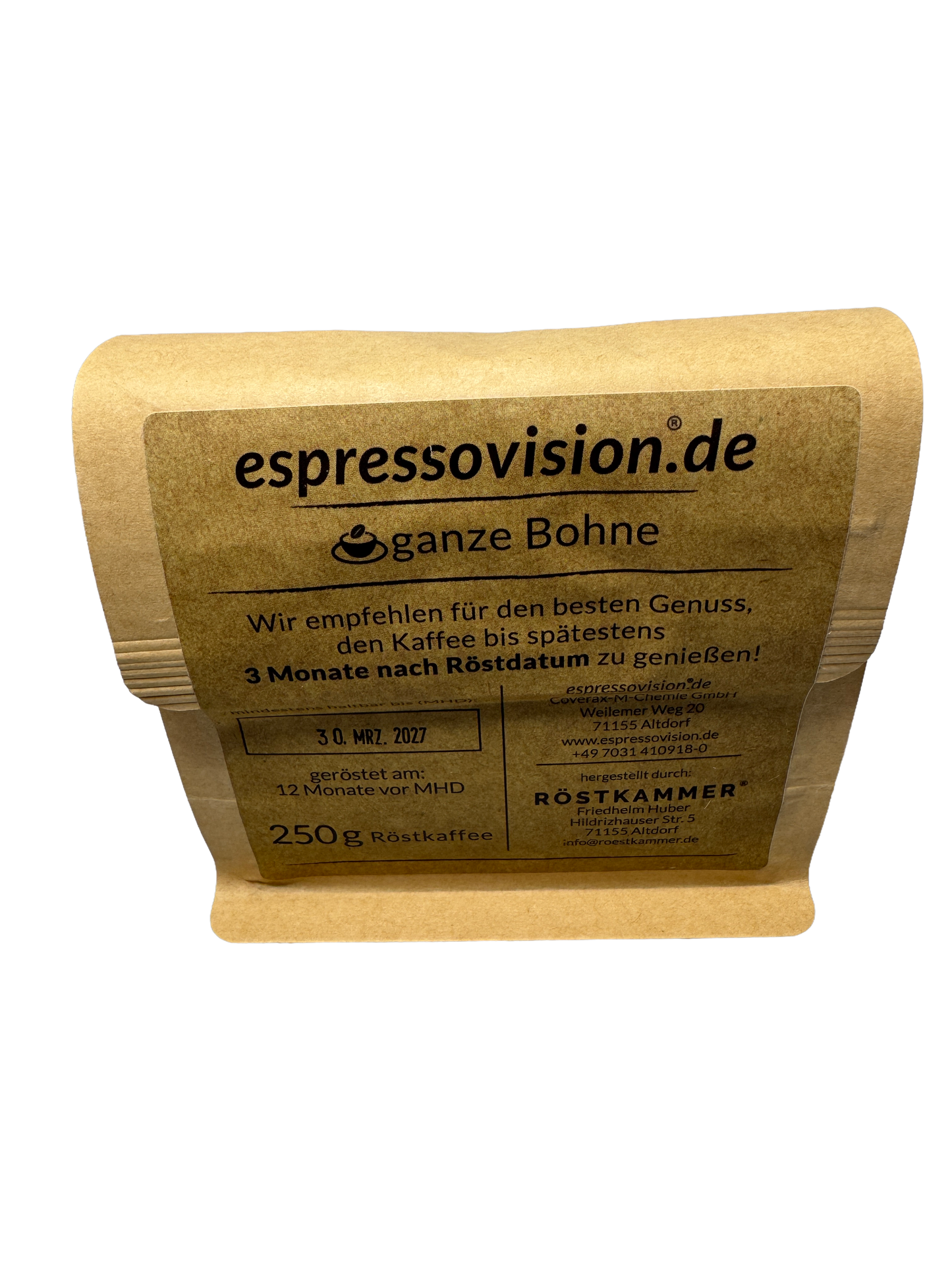 Cafe Crema "Aparte" Kaffeebohnen 250g