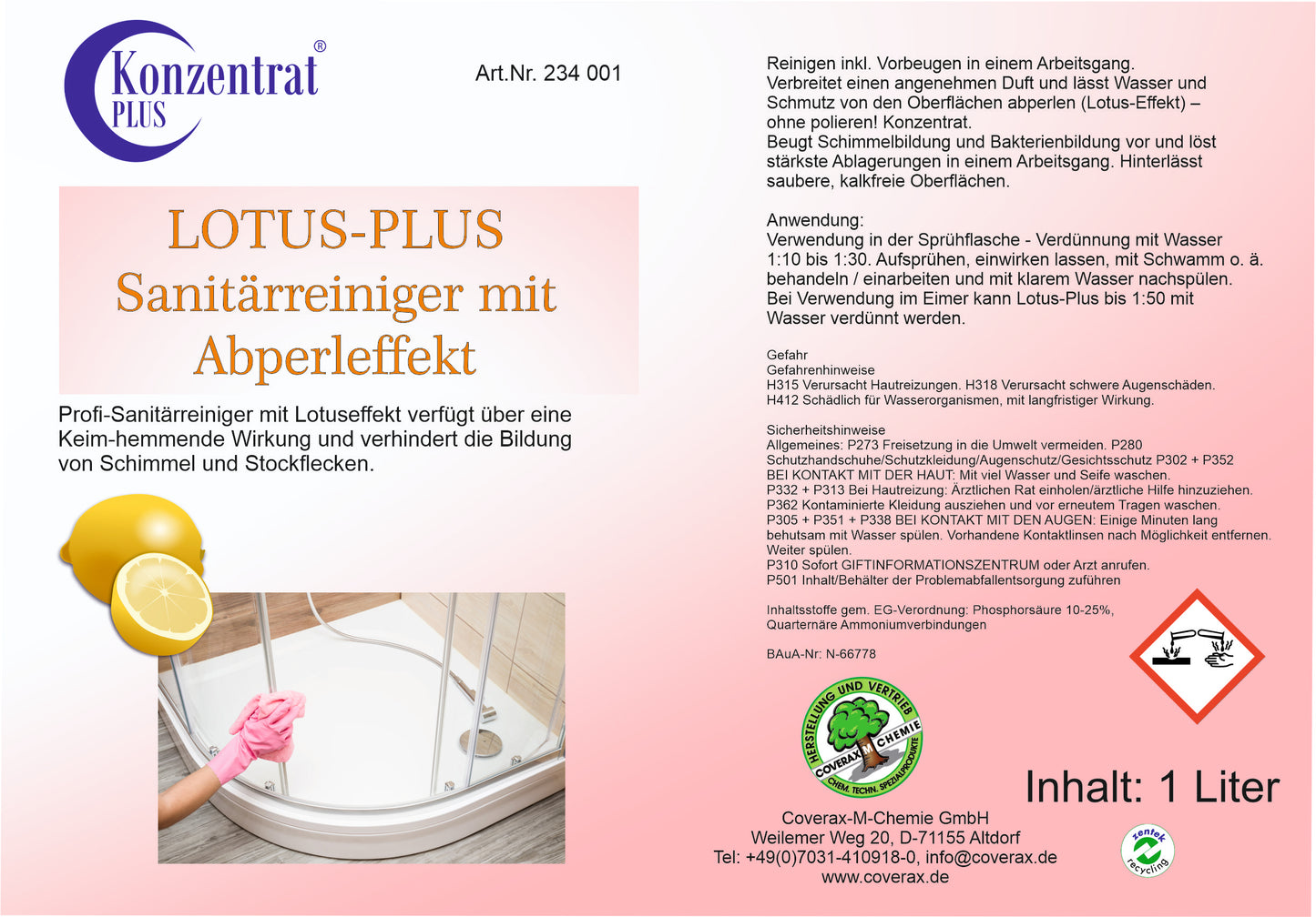 Lotus PLUS - Sanitary Cleaner, 1 liter