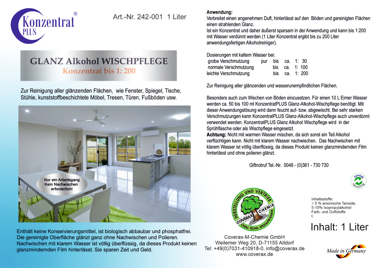 Gloss Alcohol - Wipe Care