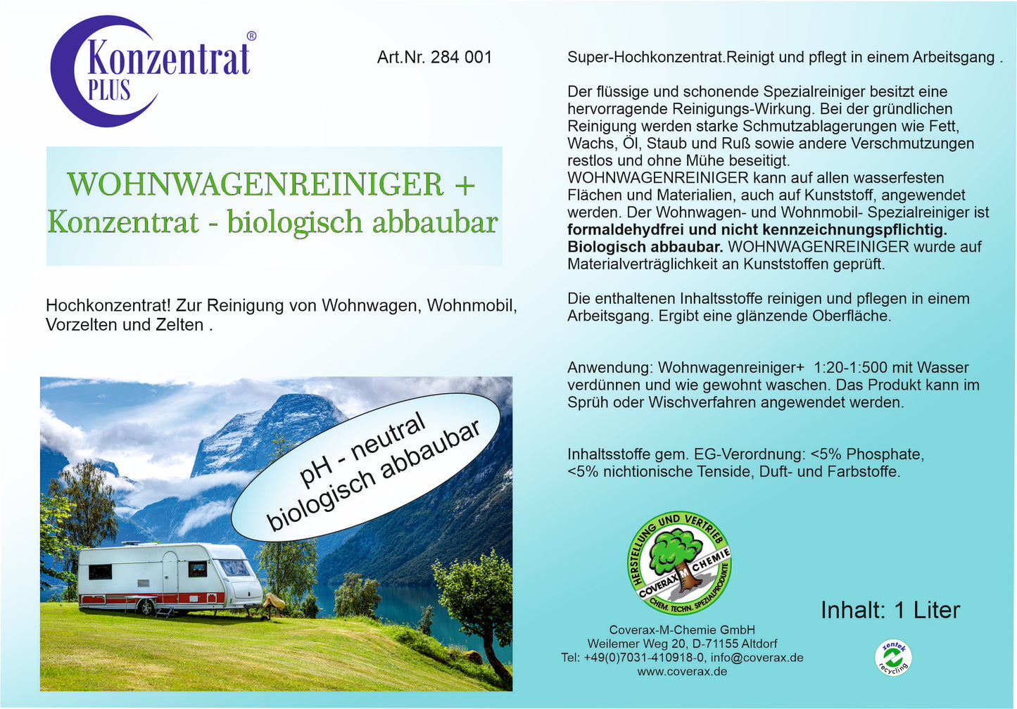 Caravan Cleaner | Concentrate, 1l