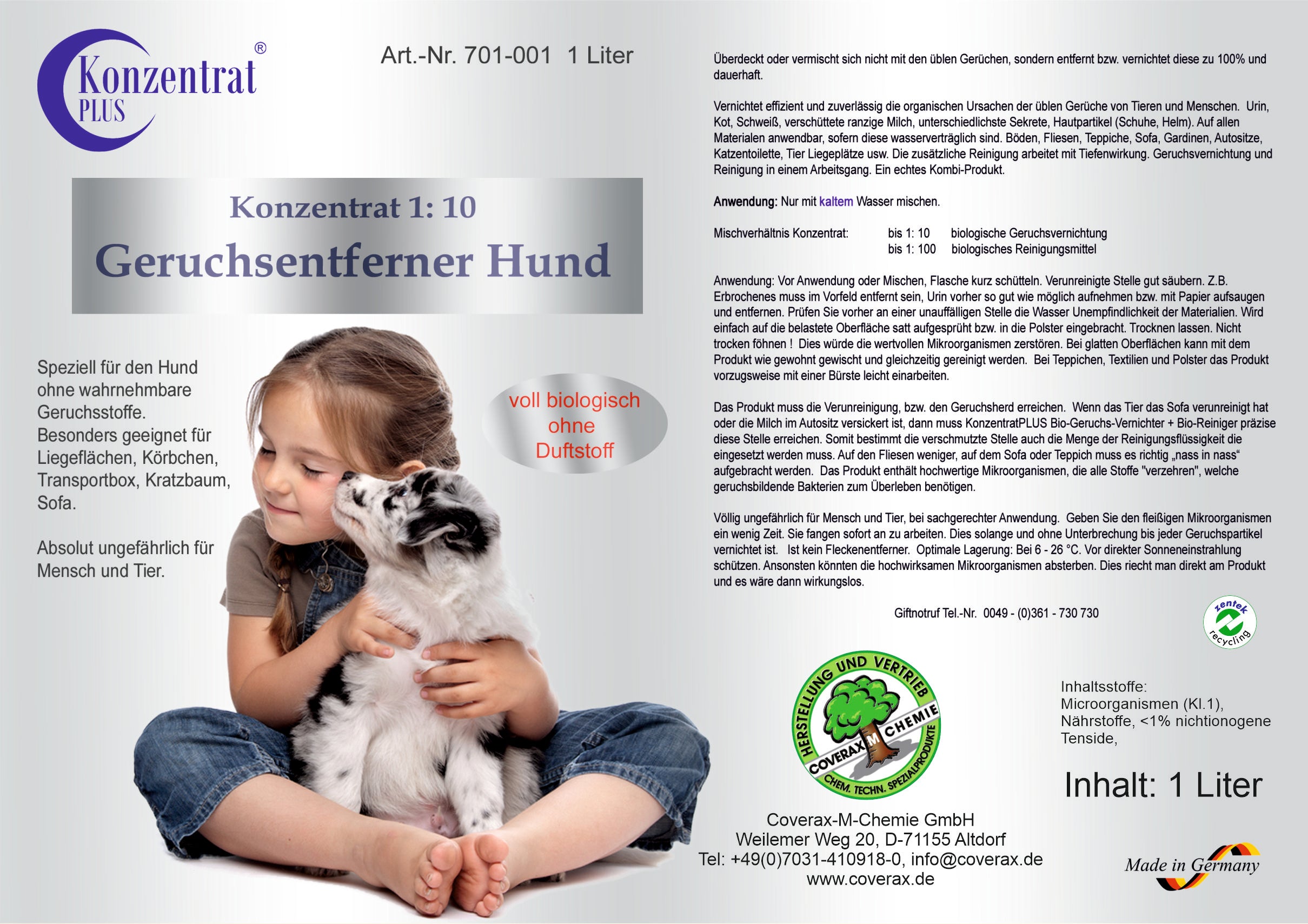 Geruchsentferner - Hund | Konzentrat, 1l