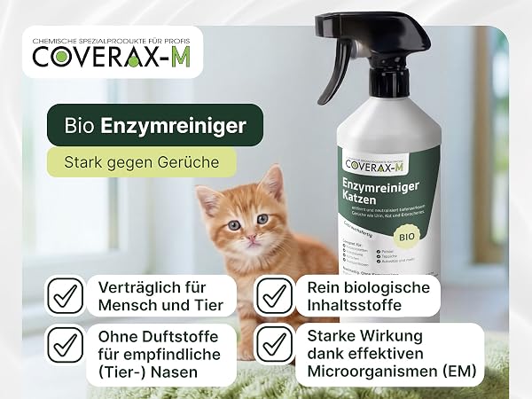 Coverax Enzymreiniger gegen Katzengerüche