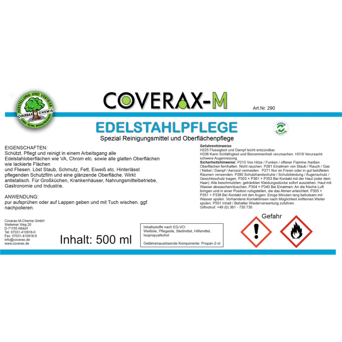Edelstahlpflege 500ml